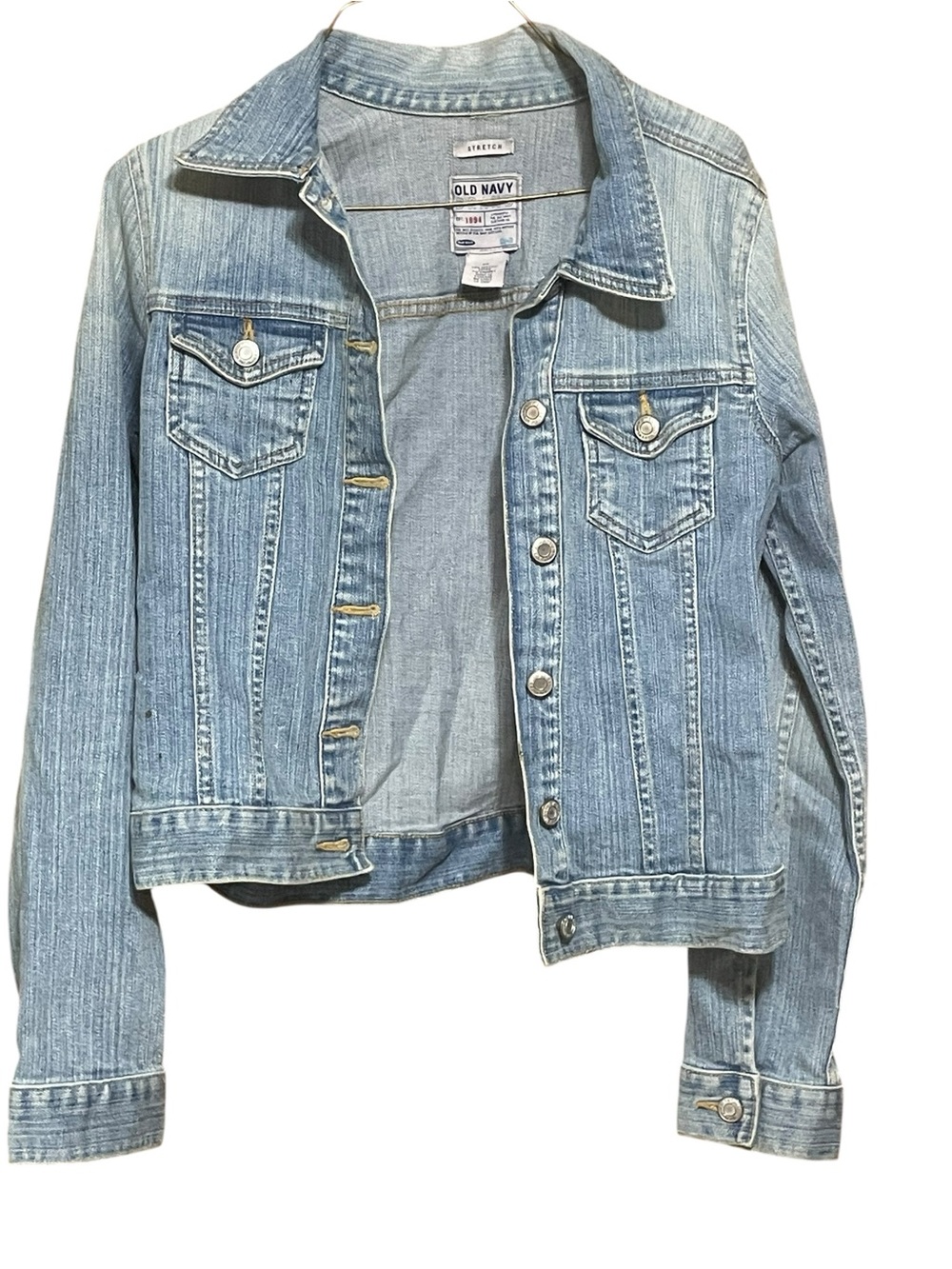 Vintage 1994 Old Navy Light Wash Denim Jean Jacket Oldschool
